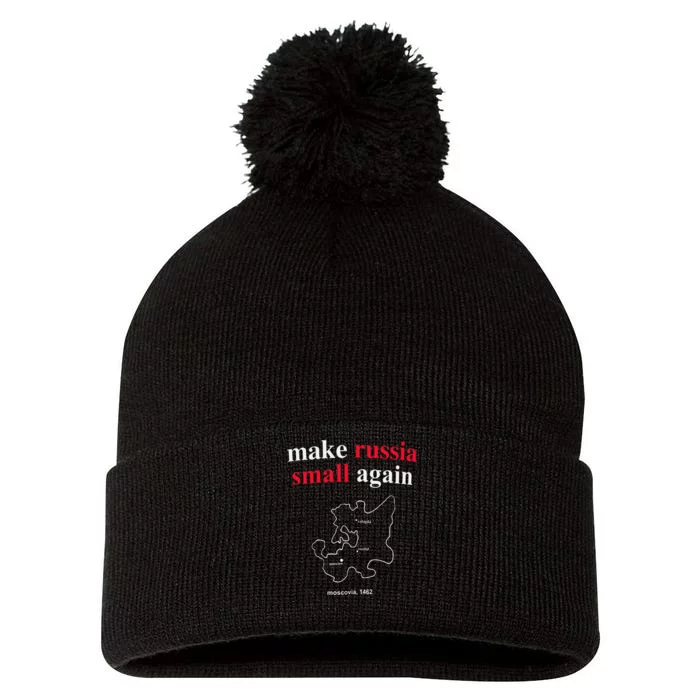 Make Russia Small Again Front & Back Pom Pom 12in Knit Beanie