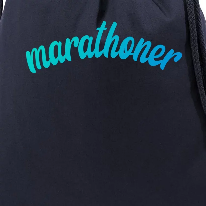 Marathoner Running Super Power Running S S Funny Gift Drawstring Bag