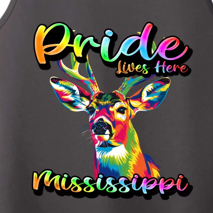 Mississippi Rainbow State Animal Pride Lives Here Design Great Gift Performance Tank