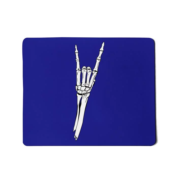 Metal Rocker Skeleton Hand Sign Rockstar Vibes Gift Mousepad