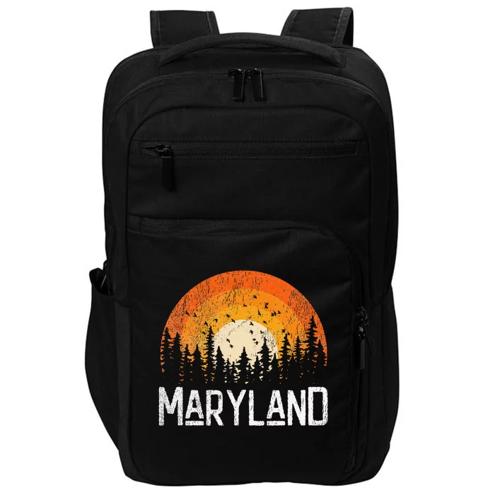 Maryland Retro Style Vintage 70s 80s Gift Impact Tech Backpack