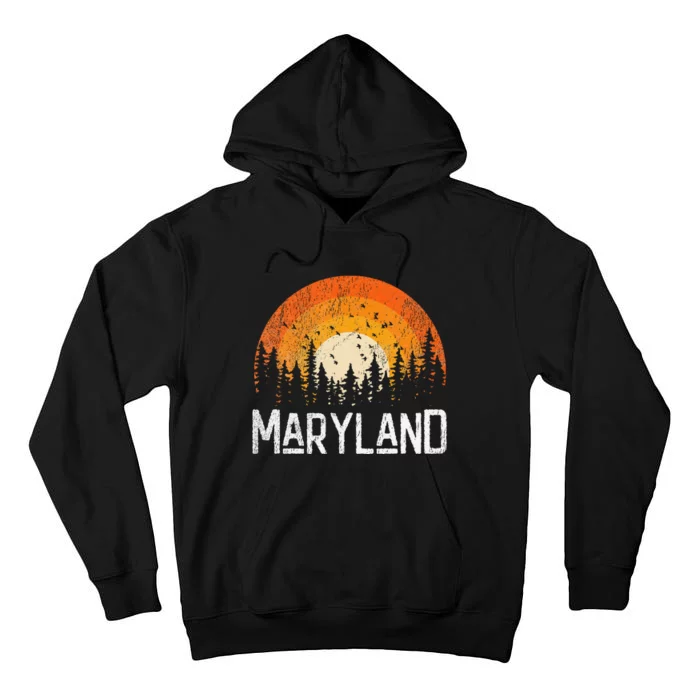 Maryland Retro Style Vintage 70s 80s Gift Tall Hoodie