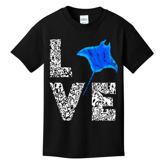 Manta Ray Stingray Sea Ocean Creatures Animals Lovers Kids T-Shirt