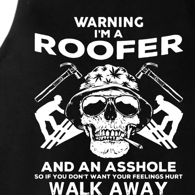 Men Roofer Skull Graphic Tee Roofer Apparel Ladies Tri-Blend Wicking Tank