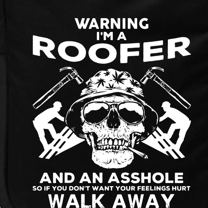 Men Roofer Skull Graphic Tee Roofer Apparel Impact Tech Backpack