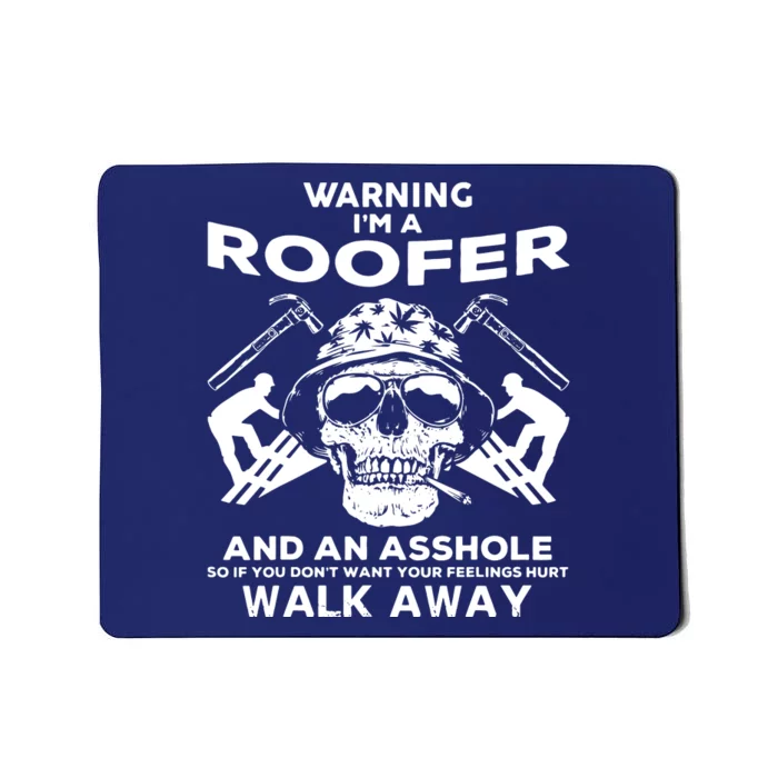 Men Roofer Skull Graphic Tee Roofer Apparel Mousepad