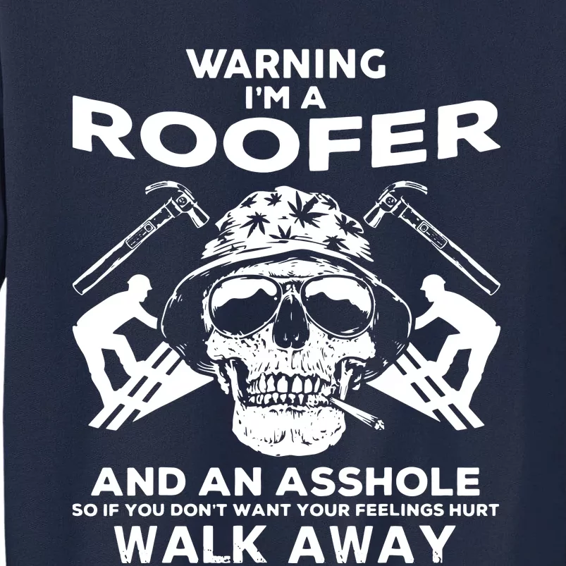 Men Roofer Skull Graphic Tee Roofer Apparel Tall Sweatshirt