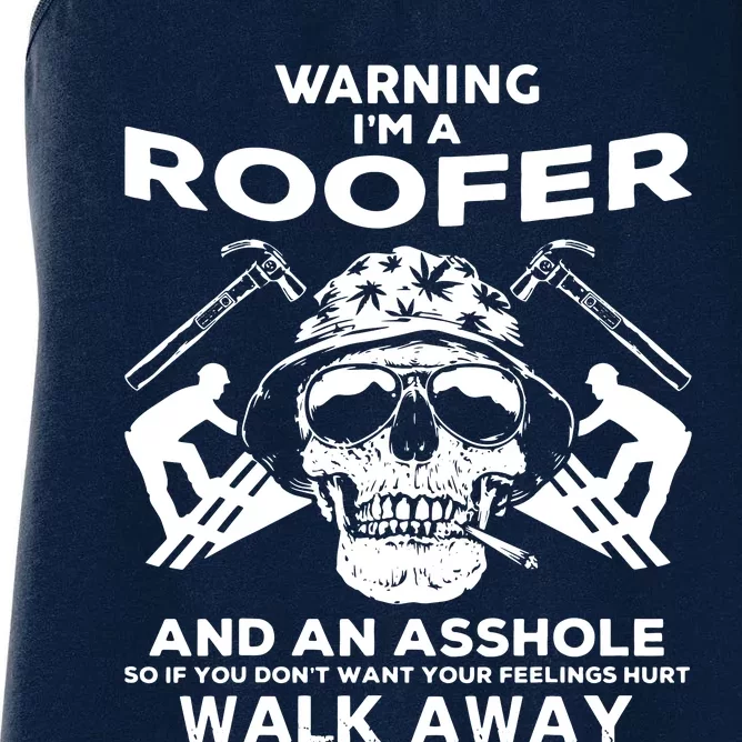 Men Roofer Skull Graphic Tee Roofer Apparel Women's Racerback Tank