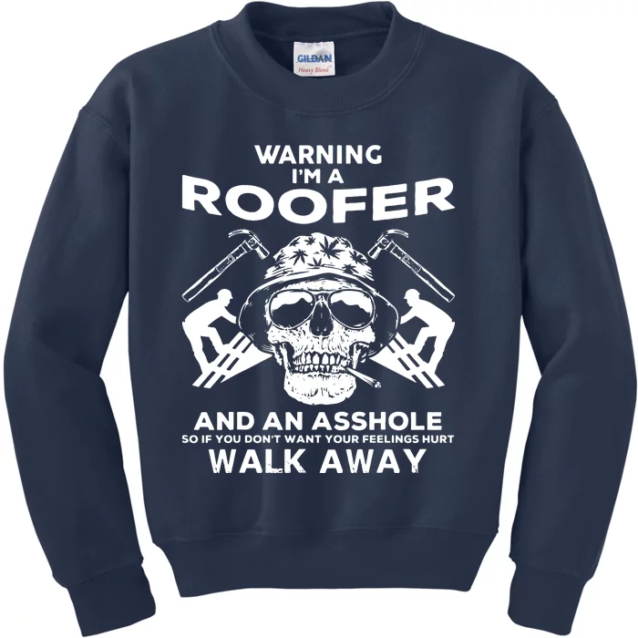 Men Roofer Skull Graphic Tee Roofer Apparel Kids Sweatshirt