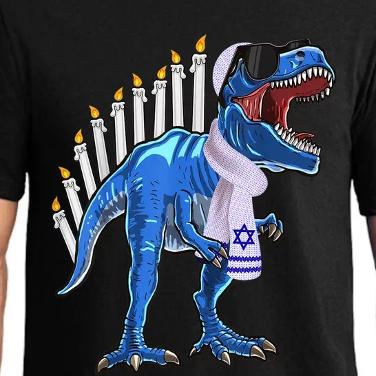 Menorasaurus Rex Shirt T Rex Dinosaur Hanukkah Gift Pajama Set