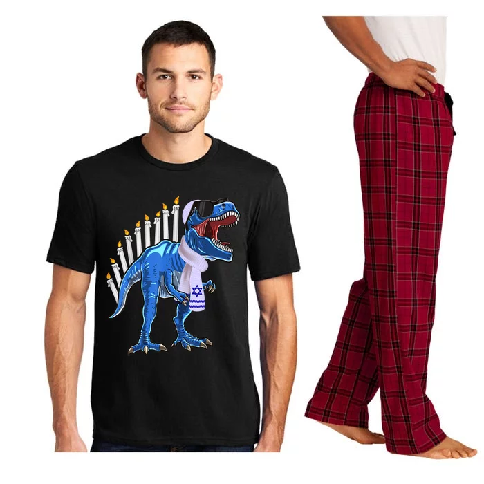 Menorasaurus Rex Shirt T Rex Dinosaur Hanukkah Gift Pajama Set