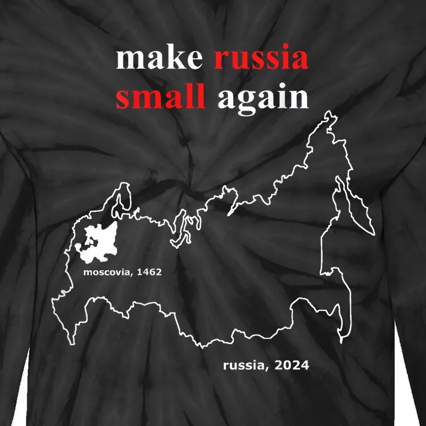 Make Russia Small Again With Map Moscovia 1462 Tie-Dye Long Sleeve Shirt