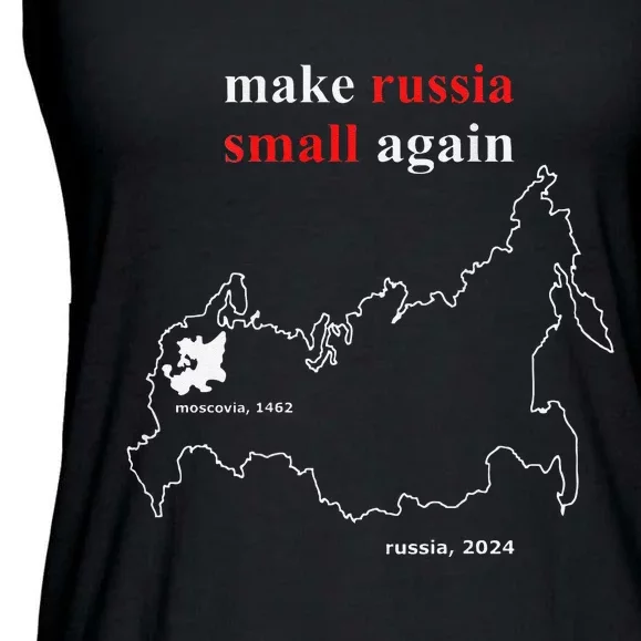 Make Russia Small Again With Map Moscovia 1462 Ladies Essential Flowy Tank