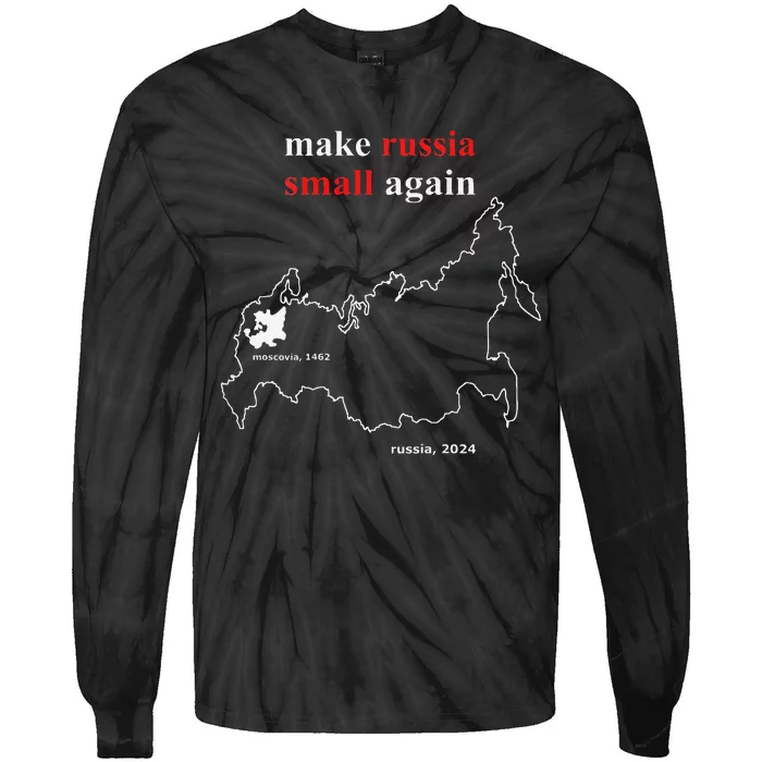 Make Russia Small Again With Map Moscovia 1462 Tie-Dye Long Sleeve Shirt