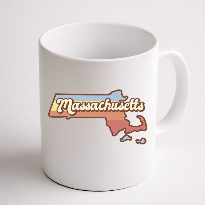 Massachusetts Retro Sunset Logo Front & Back Coffee Mug