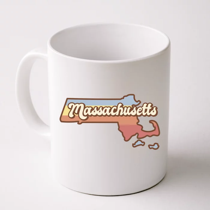 Massachusetts Retro Sunset Logo Front & Back Coffee Mug