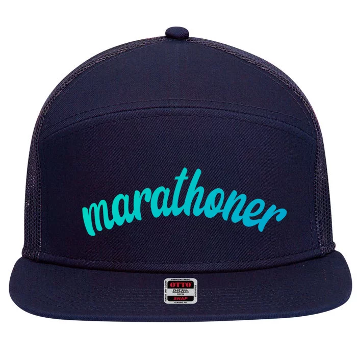 Marathoner Running Super Power Running S S Great Gift 7 Panel Mesh Trucker Snapback Hat