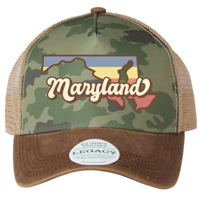 Maryland Retro Sunset Logo Legacy Tie Dye Trucker Hat