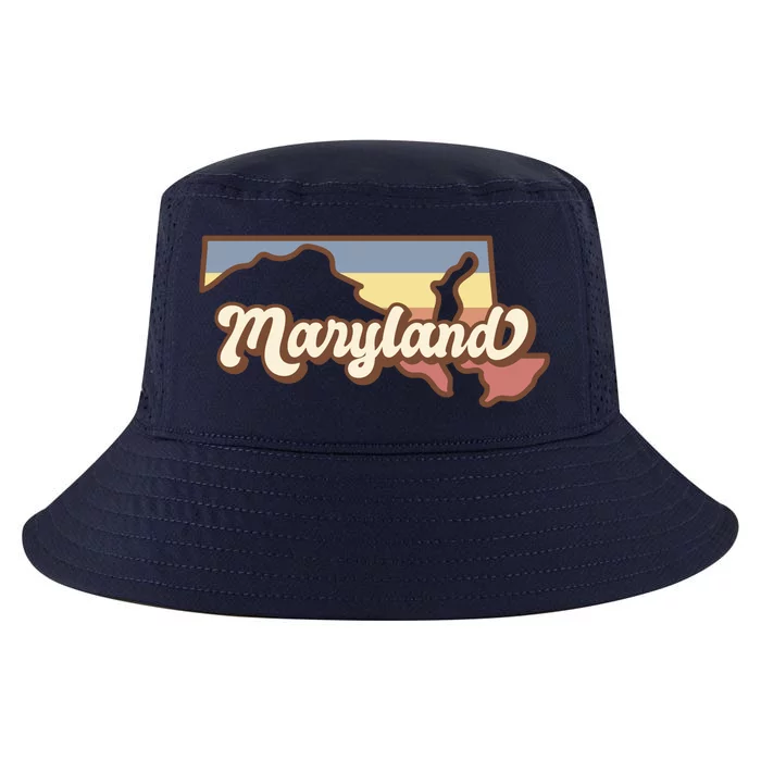 Maryland Retro Sunset Logo Cool Comfort Performance Bucket Hat