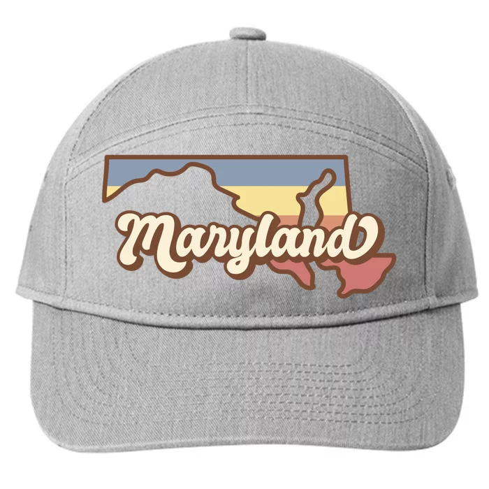 Maryland Retro Sunset Logo 7-Panel Snapback Hat