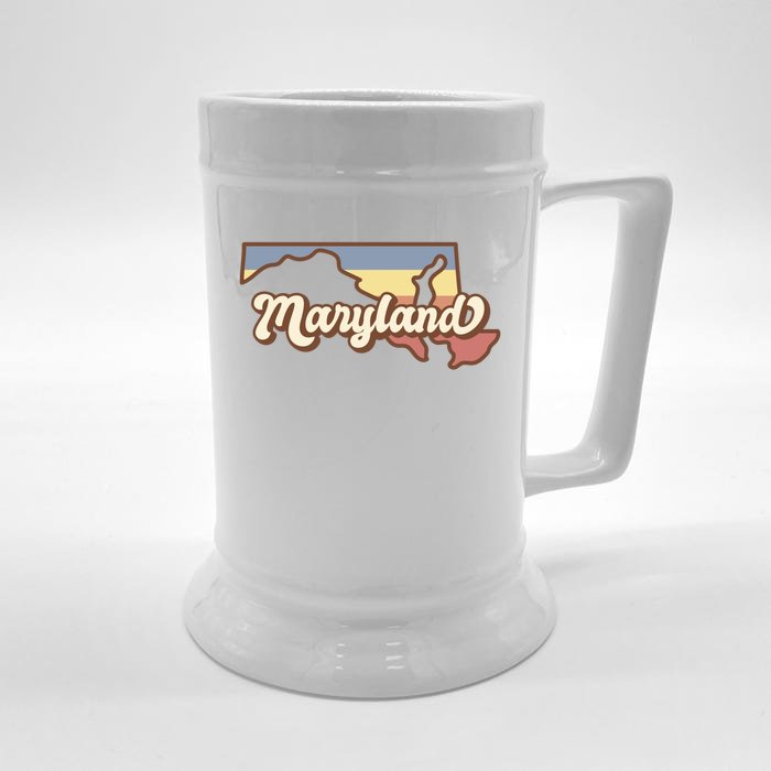 Maryland Retro Sunset Logo Front & Back Beer Stein