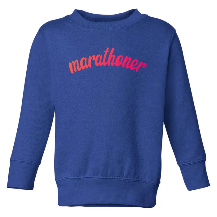 Marathoner Running Super Power Running S S Great Gift Toddler Sweatshirt