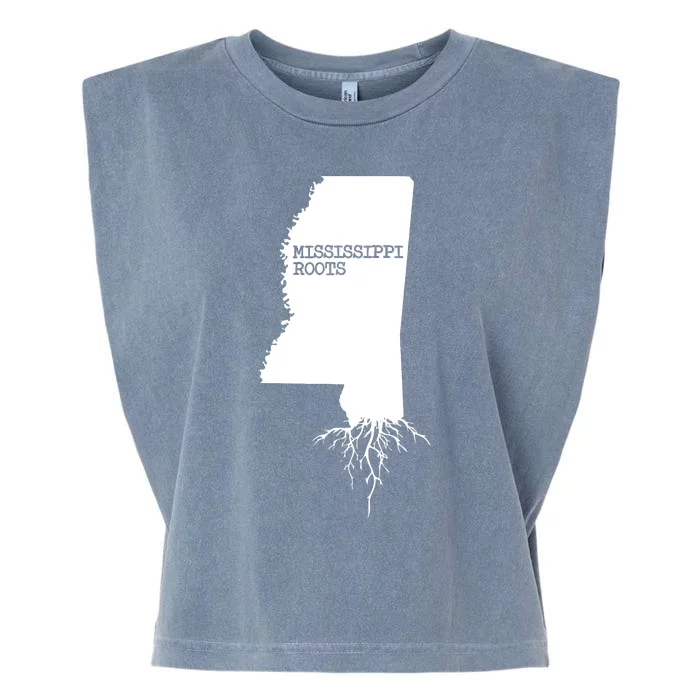 Mississippi Roots State Map Mississippi Garment-Dyed Women's Muscle Tee