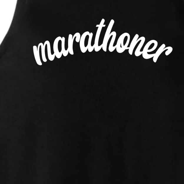 Marathoner Running Super Power Running S S Funny Gift Ladies Tri-Blend Wicking Tank