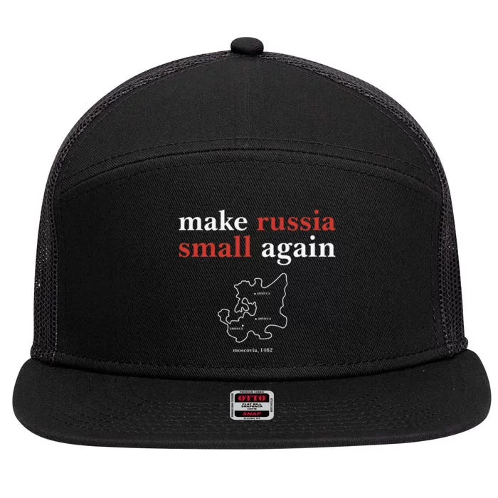 Make Russia Small Again  Funny Make Russia Small Again 7 Panel Mesh Trucker Snapback Hat