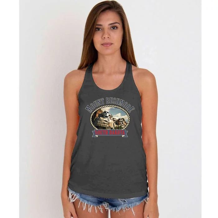 Mount Rushmore South Dakota Usa Adventure Lover Women's Knotted Racerback Tank