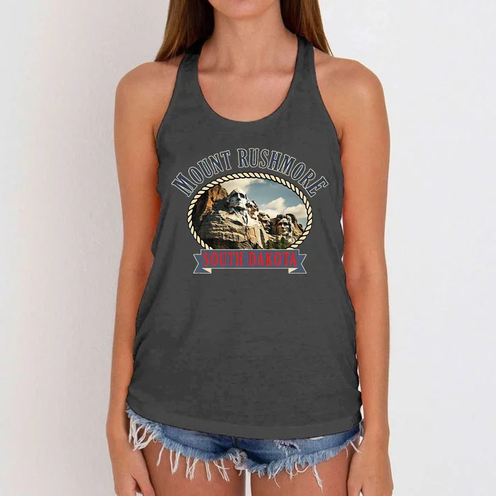 Mount Rushmore South Dakota Usa Adventure Lover Women's Knotted Racerback Tank