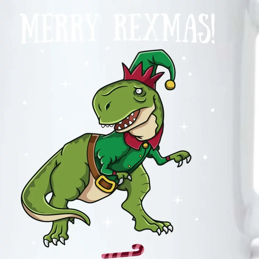 Merry Rexmas Trex Elf Dinosaur Elves Christmas Dino Xmas Gift Black Color Changing Mug