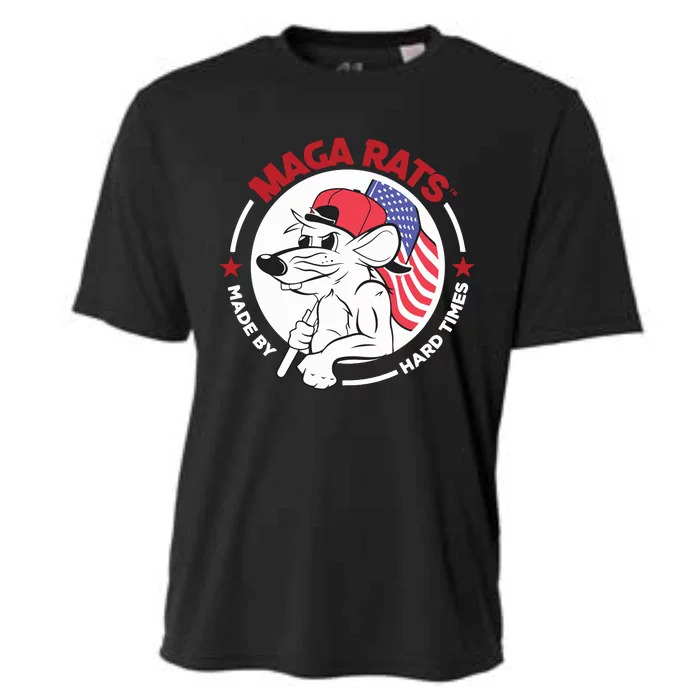 Maga Rats Two Side Red Text Black Cooling Performance Crew T-Shirt