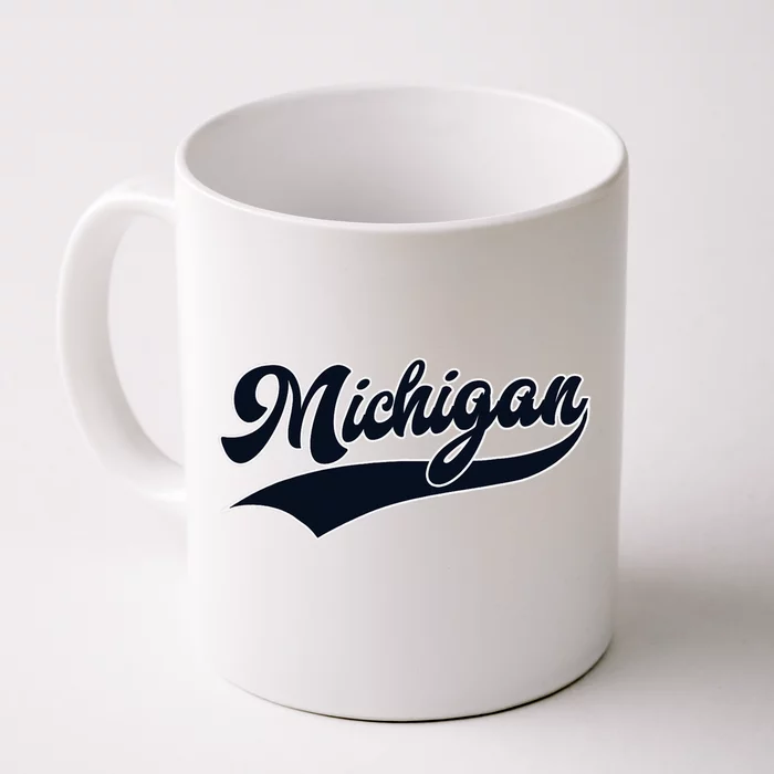 Michigan Retro Throwback Design Classic Front & Back Coffee Mug