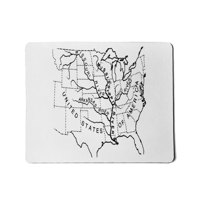 Mississippi River Tee Geography United States Of America Mousepad