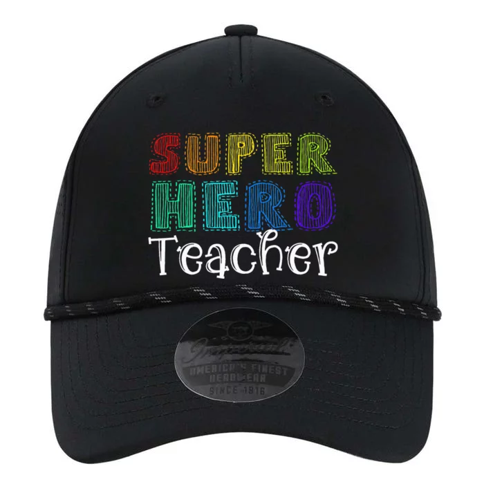 Multicolor Retro Teacher Superhero Performance The Dyno Cap