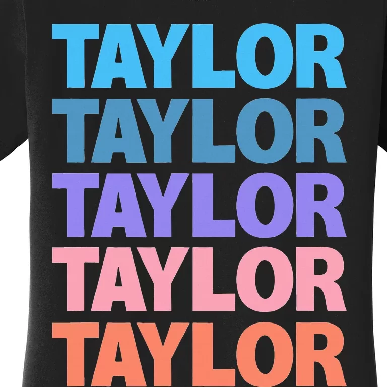 modern repeated text design first name t.aylor Women's T-Shirt