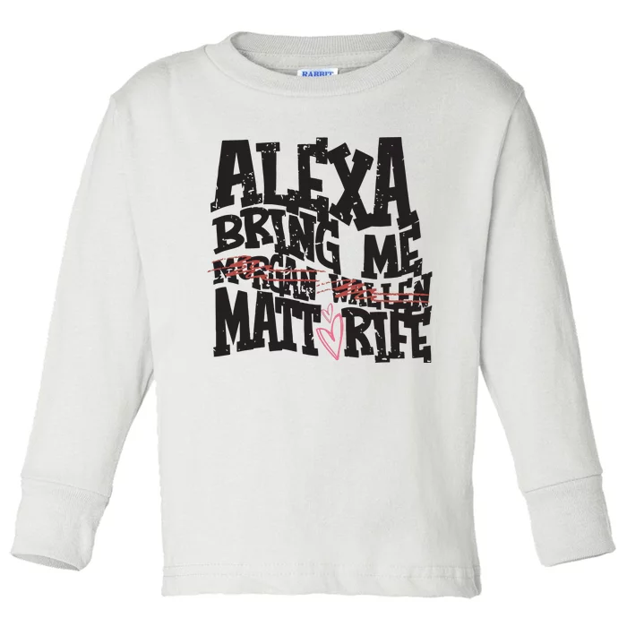 Matt Rife Two Sided Toddler Long Sleeve Shirt