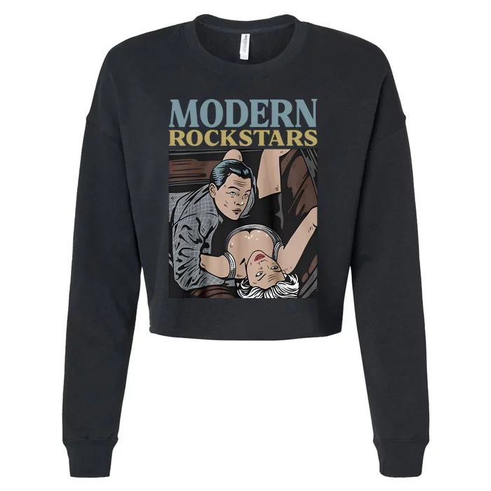 Modern Rockstars The Wall Street Scandal Cropped Pullover Crew