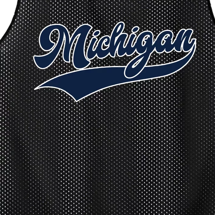 Michigan Retro Throwback Design Classic Mesh Reversible Basketball Jersey Tank