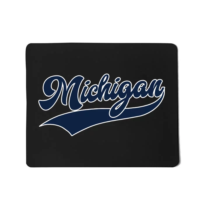 Michigan Retro Throwback Design Classic Mousepad