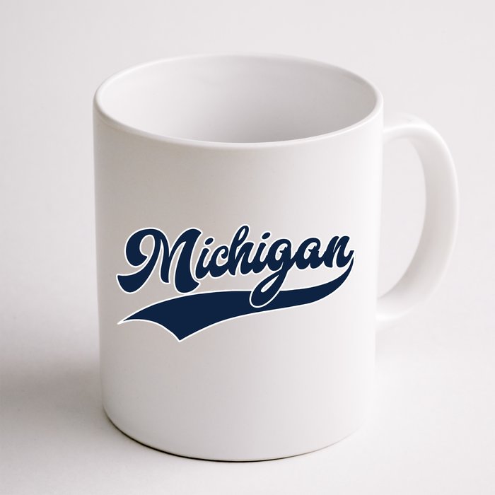 Michigan Retro Throwback Design Classic Front & Back Coffee Mug