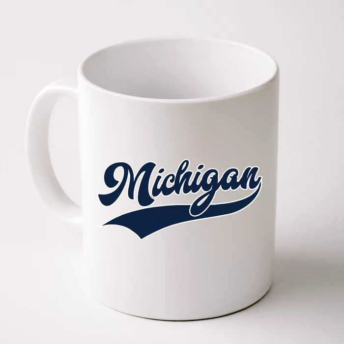 Michigan Retro Throwback Design Classic Front & Back Coffee Mug