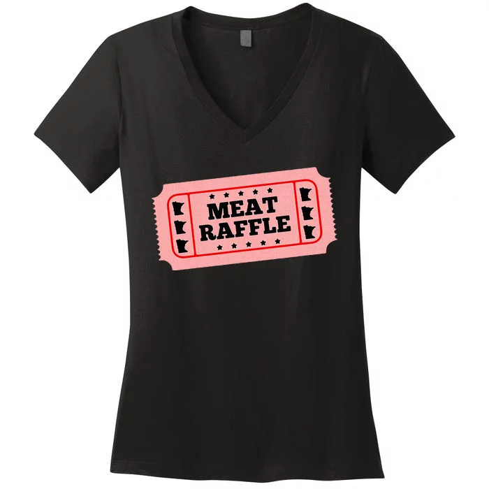 Meat Raffle Ticket Minnesota Women's V-Neck T-Shirt