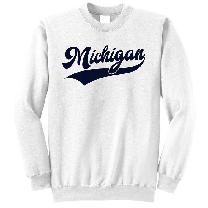 Michigan Retro Throwback Design Classic Sweatshirt