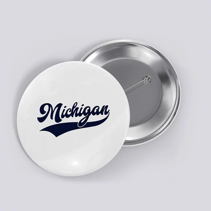 Michigan Retro Throwback Design Classic Button