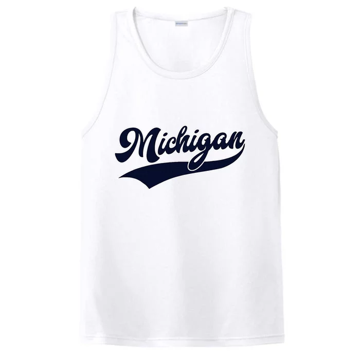 Michigan Retro Throwback Design Classic Performance Tank