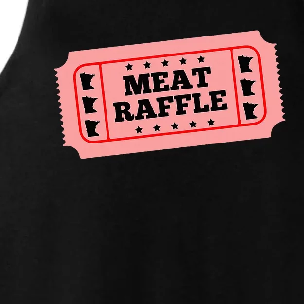 Meat Raffle Ticket Minnesota Ladies Tri-Blend Wicking Tank