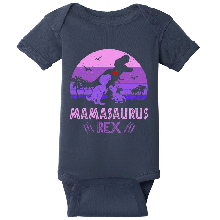 Mamasaurus Rex T Rex Dinosaur Lovers Mother's Day Baby Bodysuit