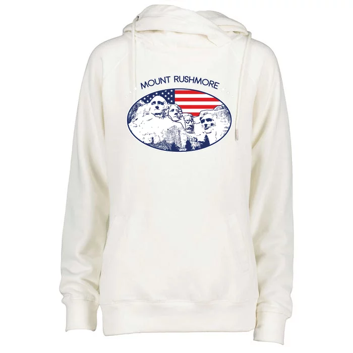 Mount Rushmore Usa America South Dakota Womens Funnel Neck Pullover Hood